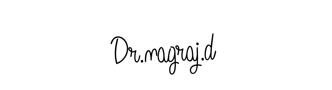 Design your own signature with our free online signature maker. With this signature software, you can create a handwritten (Angelique-Rose-font-FFP) signature for name Dr.nagraj.d. Dr.nagraj.d signature style 5 images and pictures png