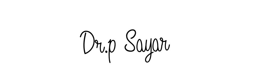 Use a signature maker to create a handwritten signature online. With this signature software, you can design (Angelique-Rose-font-FFP) your own signature for name Dr.p Sayar. Dr.p Sayar signature style 5 images and pictures png