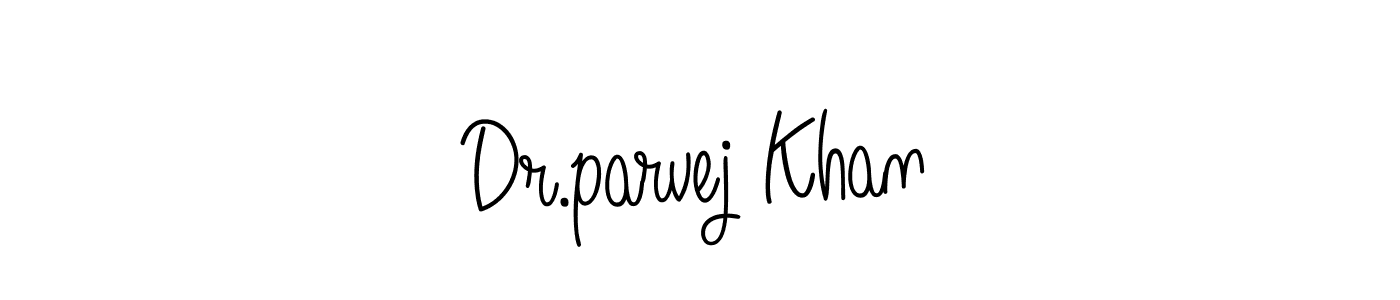 Design your own signature with our free online signature maker. With this signature software, you can create a handwritten (Angelique-Rose-font-FFP) signature for name Dr.parvej Khan. Dr.parvej Khan signature style 5 images and pictures png