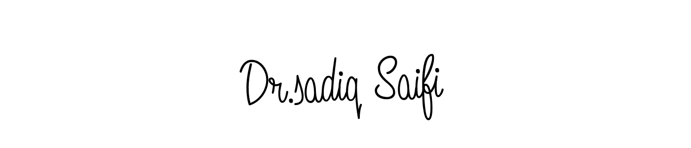 How to make Dr.sadiq Saifi name signature. Use Angelique-Rose-font-FFP style for creating short signs online. This is the latest handwritten sign. Dr.sadiq Saifi signature style 5 images and pictures png