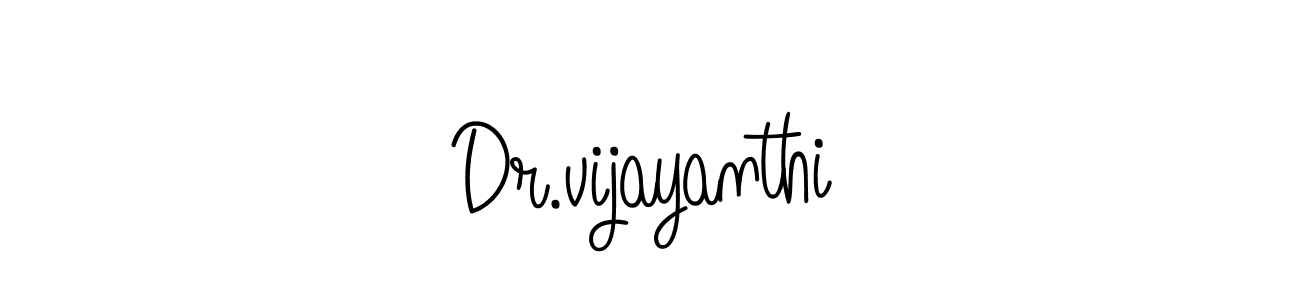 How to Draw Dr.vijayanthi signature style? Angelique-Rose-font-FFP is a latest design signature styles for name Dr.vijayanthi. Dr.vijayanthi signature style 5 images and pictures png