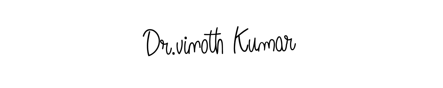 Make a beautiful signature design for name Dr.vinoth Kumar. With this signature (Angelique-Rose-font-FFP) style, you can create a handwritten signature for free. Dr.vinoth Kumar signature style 5 images and pictures png