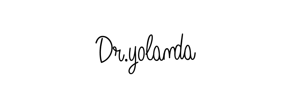 How to make Dr.yolanda name signature. Use Angelique-Rose-font-FFP style for creating short signs online. This is the latest handwritten sign. Dr.yolanda signature style 5 images and pictures png