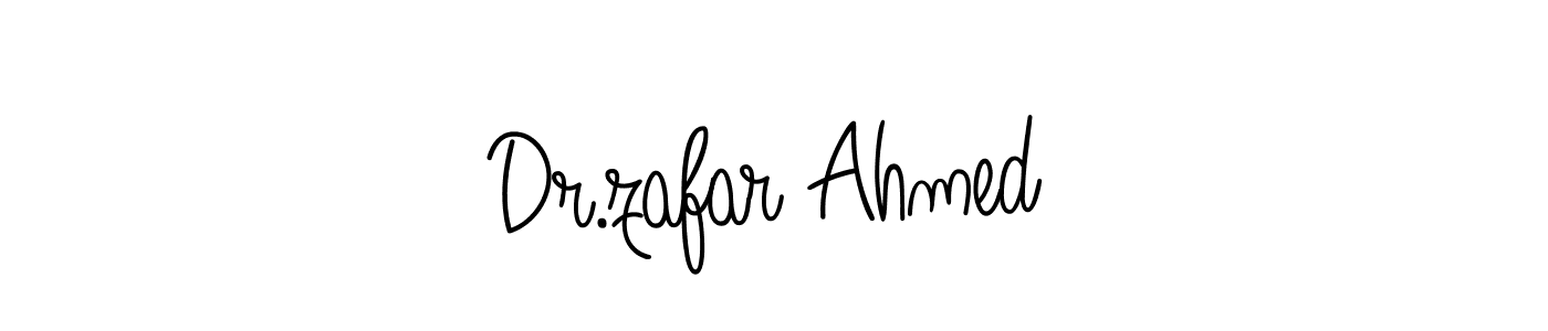 Make a beautiful signature design for name Dr.zafar Ahmed. With this signature (Angelique-Rose-font-FFP) style, you can create a handwritten signature for free. Dr.zafar Ahmed signature style 5 images and pictures png