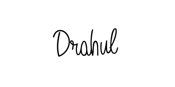 How to make Drahul name signature. Use Angelique-Rose-font-FFP style for creating short signs online. This is the latest handwritten sign. Drahul signature style 5 images and pictures png