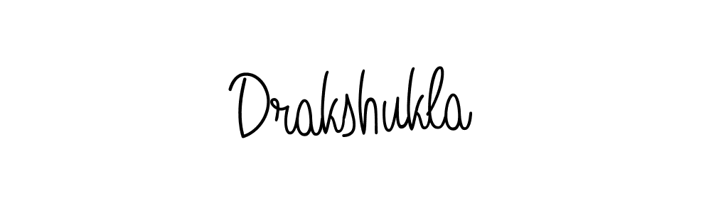 Make a beautiful signature design for name Drakshukla. With this signature (Angelique-Rose-font-FFP) style, you can create a handwritten signature for free. Drakshukla signature style 5 images and pictures png