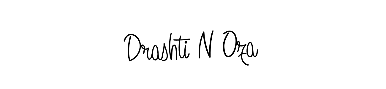 Create a beautiful signature design for name Drashti N Oza. With this signature (Angelique-Rose-font-FFP) fonts, you can make a handwritten signature for free. Drashti N Oza signature style 5 images and pictures png