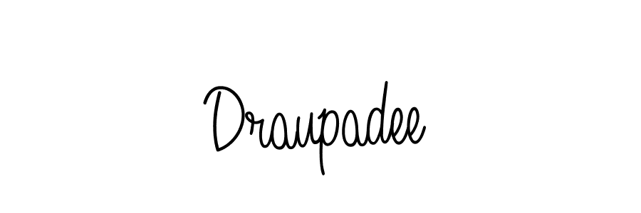 Draupadee stylish signature style. Best Handwritten Sign (Angelique-Rose-font-FFP) for my name. Handwritten Signature Collection Ideas for my name Draupadee. Draupadee signature style 5 images and pictures png
