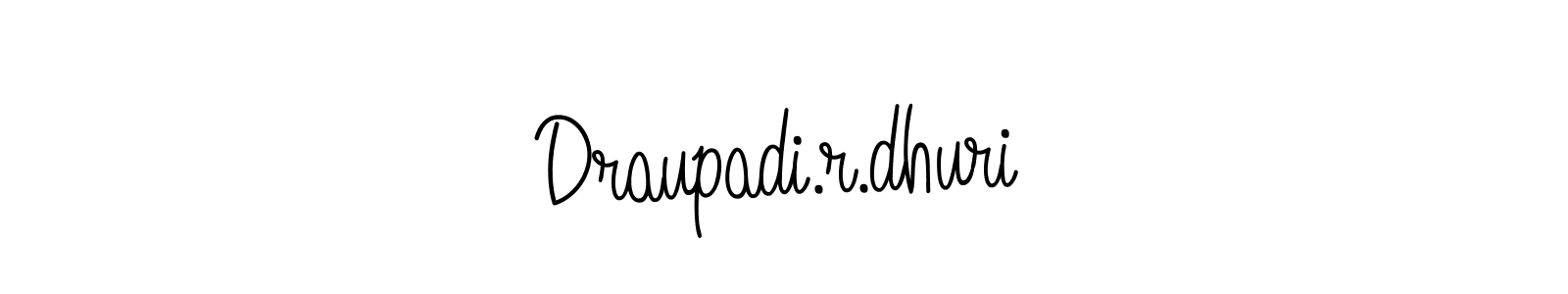 Use a signature maker to create a handwritten signature online. With this signature software, you can design (Angelique-Rose-font-FFP) your own signature for name Draupadi.r.dhuri. Draupadi.r.dhuri signature style 5 images and pictures png