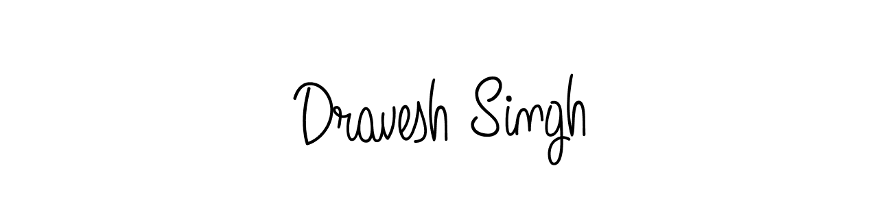 The best way (Angelique-Rose-font-FFP) to make a short signature is to pick only two or three words in your name. The name Dravesh Singh include a total of six letters. For converting this name. Dravesh Singh signature style 5 images and pictures png