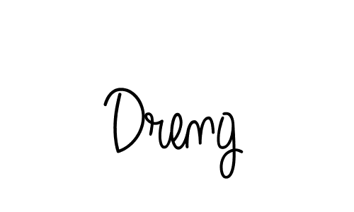 Make a beautiful signature design for name Dreng. With this signature (Angelique-Rose-font-FFP) style, you can create a handwritten signature for free. Dreng signature style 5 images and pictures png