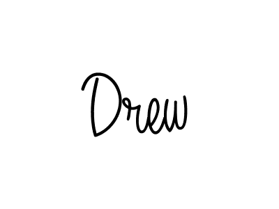 Design your own signature with our free online signature maker. With this signature software, you can create a handwritten (Angelique-Rose-font-FFP) signature for name Drew. Drew signature style 5 images and pictures png