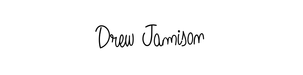 The best way (Angelique-Rose-font-FFP) to make a short signature is to pick only two or three words in your name. The name Drew Jamison include a total of six letters. For converting this name. Drew Jamison signature style 5 images and pictures png