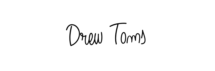 How to make Drew Toms name signature. Use Angelique-Rose-font-FFP style for creating short signs online. This is the latest handwritten sign. Drew Toms signature style 5 images and pictures png