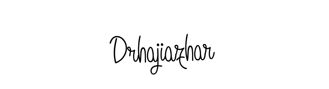 Make a beautiful signature design for name Drhajiazhar. With this signature (Angelique-Rose-font-FFP) style, you can create a handwritten signature for free. Drhajiazhar signature style 5 images and pictures png