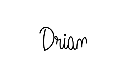 You should practise on your own different ways (Angelique-Rose-font-FFP) to write your name (Drian) in signature. don't let someone else do it for you. Drian signature style 5 images and pictures png