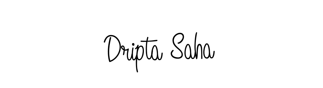 Use a signature maker to create a handwritten signature online. With this signature software, you can design (Angelique-Rose-font-FFP) your own signature for name Dripta Saha. Dripta Saha signature style 5 images and pictures png