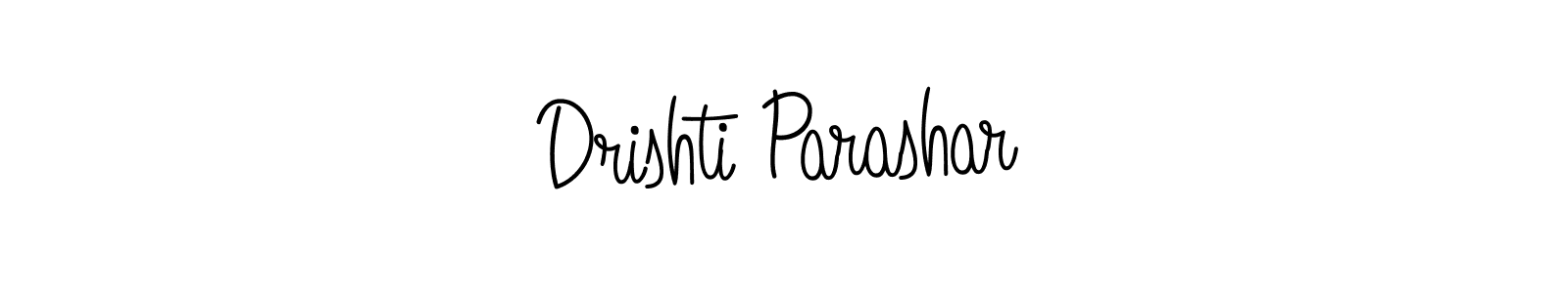 The best way (Angelique-Rose-font-FFP) to make a short signature is to pick only two or three words in your name. The name Drishti Parashar include a total of six letters. For converting this name. Drishti Parashar signature style 5 images and pictures png