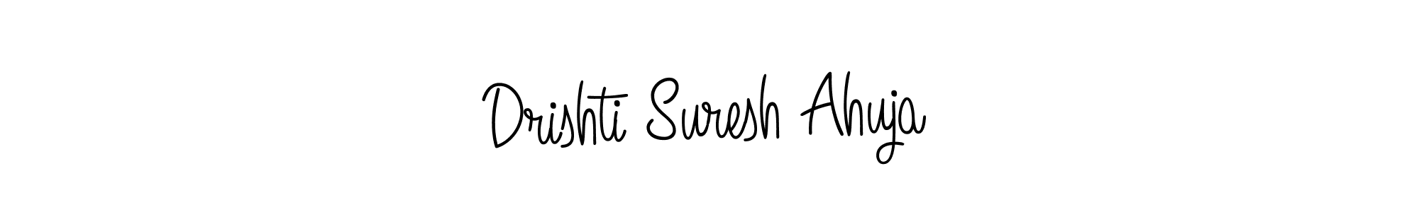 Make a beautiful signature design for name Drishti Suresh Ahuja. With this signature (Angelique-Rose-font-FFP) style, you can create a handwritten signature for free. Drishti Suresh Ahuja signature style 5 images and pictures png