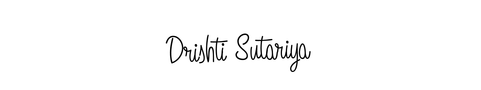 How to make Drishti Sutariya signature? Angelique-Rose-font-FFP is a professional autograph style. Create handwritten signature for Drishti Sutariya name. Drishti Sutariya signature style 5 images and pictures png