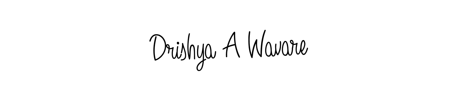 Use a signature maker to create a handwritten signature online. With this signature software, you can design (Angelique-Rose-font-FFP) your own signature for name Drishya A Wavare. Drishya A Wavare signature style 5 images and pictures png