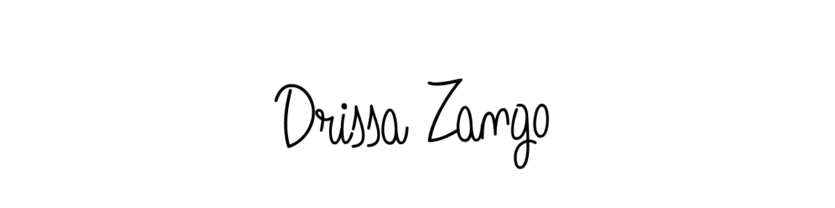 Use a signature maker to create a handwritten signature online. With this signature software, you can design (Angelique-Rose-font-FFP) your own signature for name Drissa Zango. Drissa Zango signature style 5 images and pictures png