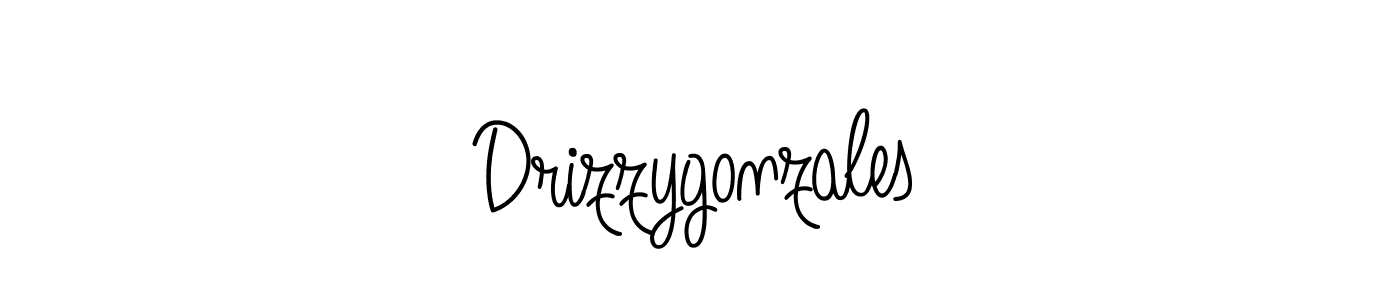 How to make Drizzygonzales name signature. Use Angelique-Rose-font-FFP style for creating short signs online. This is the latest handwritten sign. Drizzygonzales signature style 5 images and pictures png