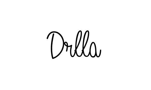 if you are searching for the best signature style for your name Drlla. so please give up your signature search. here we have designed multiple signature styles  using Angelique-Rose-font-FFP. Drlla signature style 5 images and pictures png