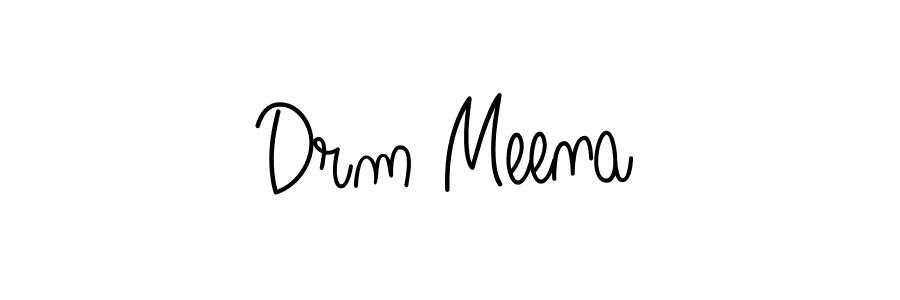 Design your own signature with our free online signature maker. With this signature software, you can create a handwritten (Angelique-Rose-font-FFP) signature for name Drm Meena. Drm Meena signature style 5 images and pictures png