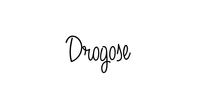 You should practise on your own different ways (Angelique-Rose-font-FFP) to write your name (Drogose) in signature. don't let someone else do it for you. Drogose signature style 5 images and pictures png