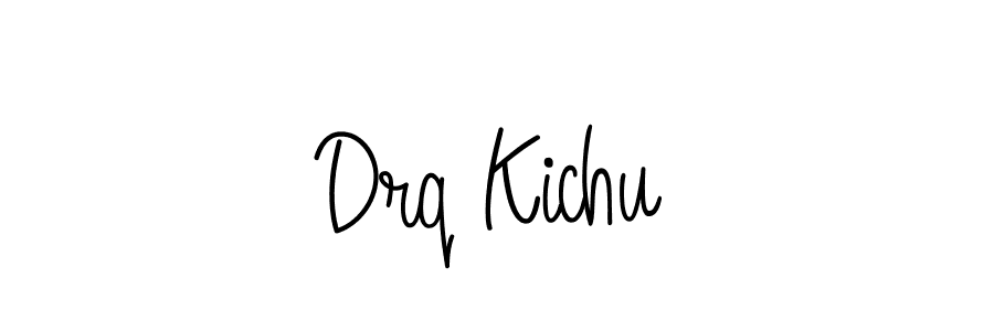 How to make Drq Kichu name signature. Use Angelique-Rose-font-FFP style for creating short signs online. This is the latest handwritten sign. Drq Kichu signature style 5 images and pictures png