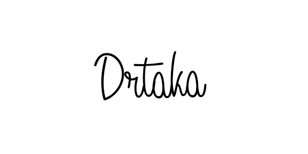 Make a beautiful signature design for name Drtaka. With this signature (Angelique-Rose-font-FFP) style, you can create a handwritten signature for free. Drtaka signature style 5 images and pictures png