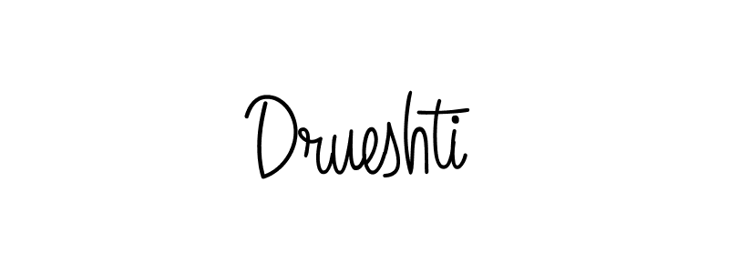 Check out images of Autograph of Drueshti name. Actor Drueshti Signature Style. Angelique-Rose-font-FFP is a professional sign style online. Drueshti signature style 5 images and pictures png