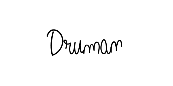 Design your own signature with our free online signature maker. With this signature software, you can create a handwritten (Angelique-Rose-font-FFP) signature for name Druman. Druman signature style 5 images and pictures png
