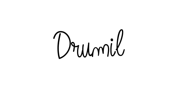 Create a beautiful signature design for name Drumil. With this signature (Angelique-Rose-font-FFP) fonts, you can make a handwritten signature for free. Drumil signature style 5 images and pictures png