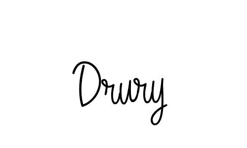 Drury stylish signature style. Best Handwritten Sign (Angelique-Rose-font-FFP) for my name. Handwritten Signature Collection Ideas for my name Drury. Drury signature style 5 images and pictures png