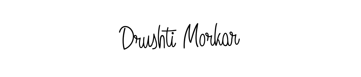 Design your own signature with our free online signature maker. With this signature software, you can create a handwritten (Angelique-Rose-font-FFP) signature for name Drushti Morkar. Drushti Morkar signature style 5 images and pictures png