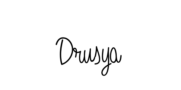 Best and Professional Signature Style for Drusya. Angelique-Rose-font-FFP Best Signature Style Collection. Drusya signature style 5 images and pictures png