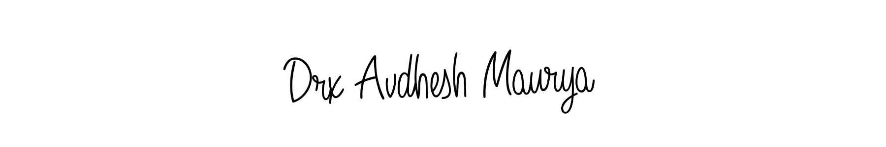 Drx Avdhesh Maurya stylish signature style. Best Handwritten Sign (Angelique-Rose-font-FFP) for my name. Handwritten Signature Collection Ideas for my name Drx Avdhesh Maurya. Drx Avdhesh Maurya signature style 5 images and pictures png