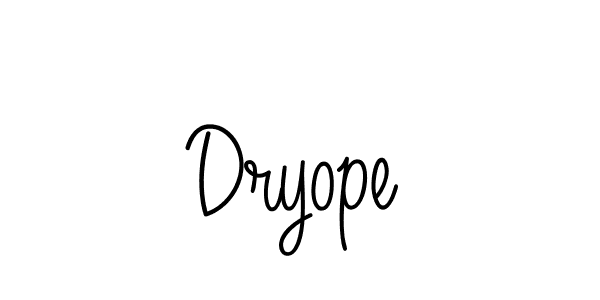 Make a beautiful signature design for name Dryope. With this signature (Angelique-Rose-font-FFP) style, you can create a handwritten signature for free. Dryope signature style 5 images and pictures png