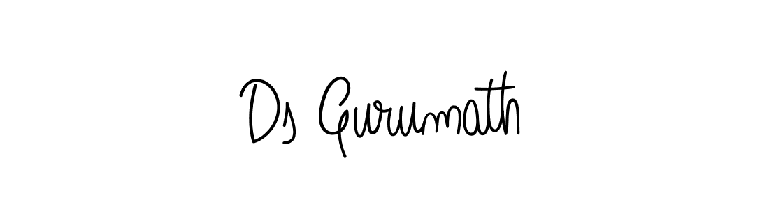 Use a signature maker to create a handwritten signature online. With this signature software, you can design (Angelique-Rose-font-FFP) your own signature for name Ds Gurumath. Ds Gurumath signature style 5 images and pictures png