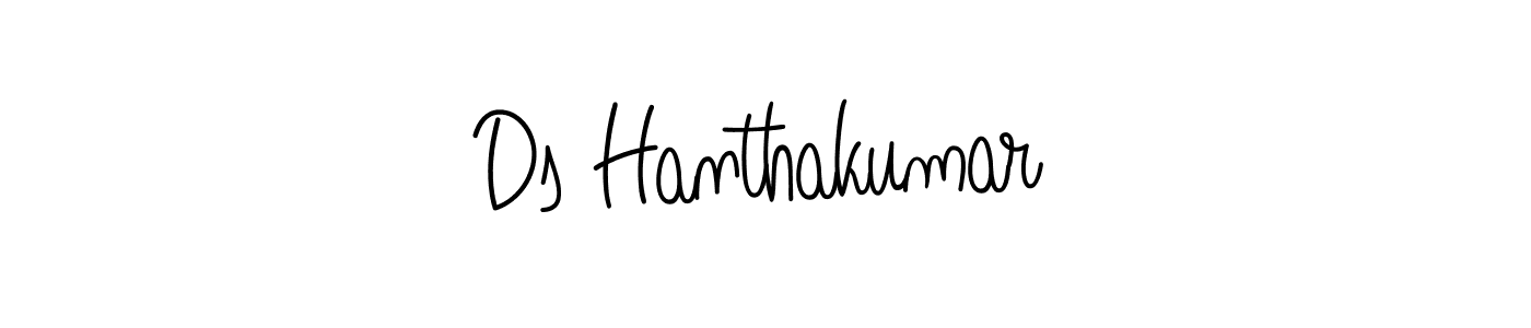 You should practise on your own different ways (Angelique-Rose-font-FFP) to write your name (Ds Hanthakumar) in signature. don't let someone else do it for you. Ds Hanthakumar signature style 5 images and pictures png