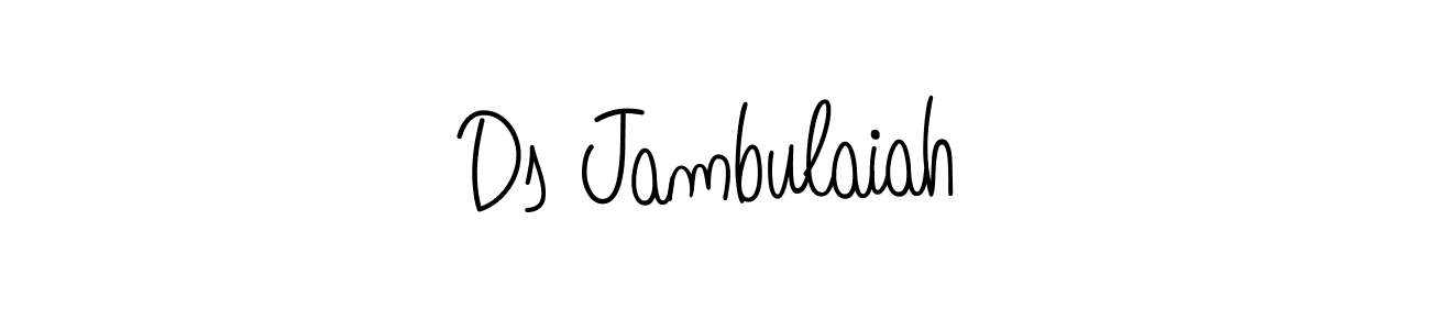Also we have Ds Jambulaiah name is the best signature style. Create professional handwritten signature collection using Angelique-Rose-font-FFP autograph style. Ds Jambulaiah signature style 5 images and pictures png
