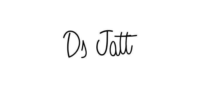 Use a signature maker to create a handwritten signature online. With this signature software, you can design (Angelique-Rose-font-FFP) your own signature for name Ds Jatt. Ds Jatt signature style 5 images and pictures png