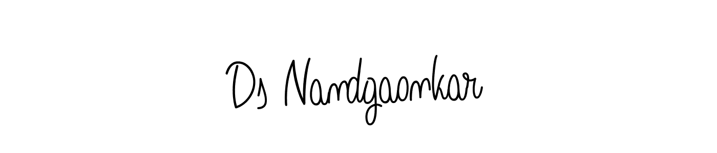 Use a signature maker to create a handwritten signature online. With this signature software, you can design (Angelique-Rose-font-FFP) your own signature for name Ds Nandgaonkar. Ds Nandgaonkar signature style 5 images and pictures png