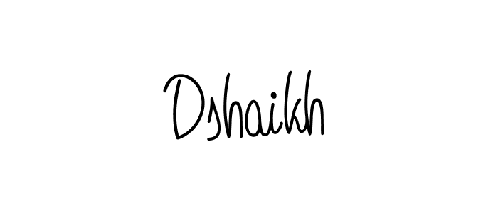 You should practise on your own different ways (Angelique-Rose-font-FFP) to write your name (Dshaikh) in signature. don't let someone else do it for you. Dshaikh signature style 5 images and pictures png
