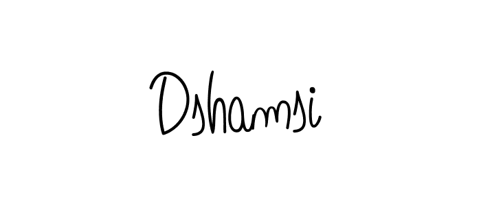 You should practise on your own different ways (Angelique-Rose-font-FFP) to write your name (Dshamsi) in signature. don't let someone else do it for you. Dshamsi signature style 5 images and pictures png