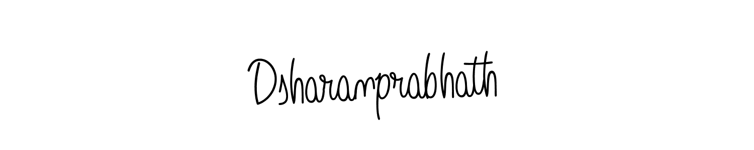 Use a signature maker to create a handwritten signature online. With this signature software, you can design (Angelique-Rose-font-FFP) your own signature for name Dsharanprabhath. Dsharanprabhath signature style 5 images and pictures png