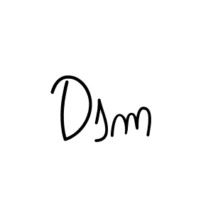 Design your own signature with our free online signature maker. With this signature software, you can create a handwritten (Angelique-Rose-font-FFP) signature for name Dsm. Dsm signature style 5 images and pictures png