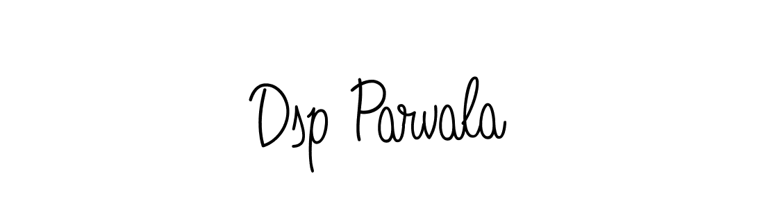 Use a signature maker to create a handwritten signature online. With this signature software, you can design (Angelique-Rose-font-FFP) your own signature for name Dsp Parvala. Dsp Parvala signature style 5 images and pictures png